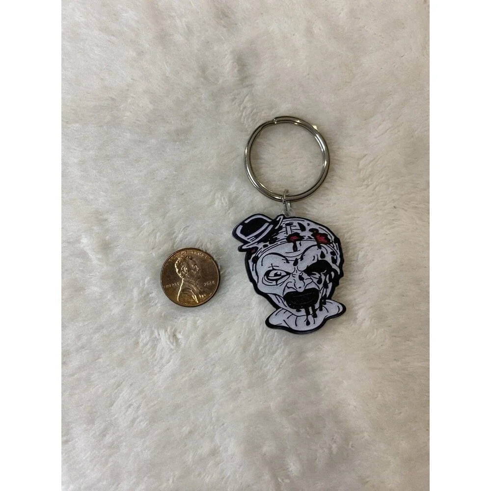 Halloween Horror Keychain Art the Clown Character Key Ring Terrifier Fan Gift